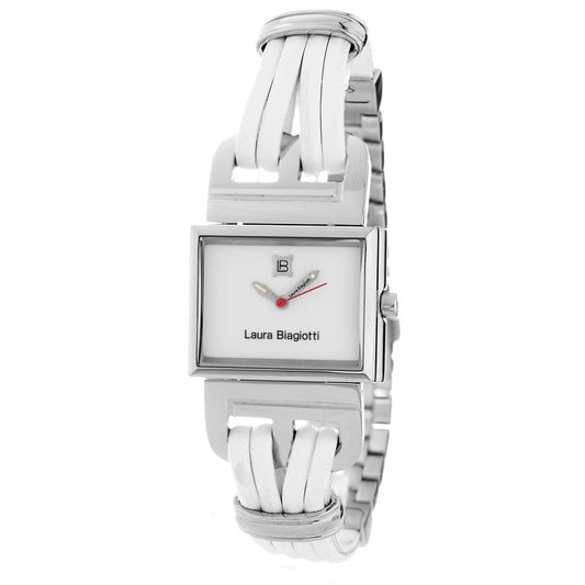White Leather Dress Watch