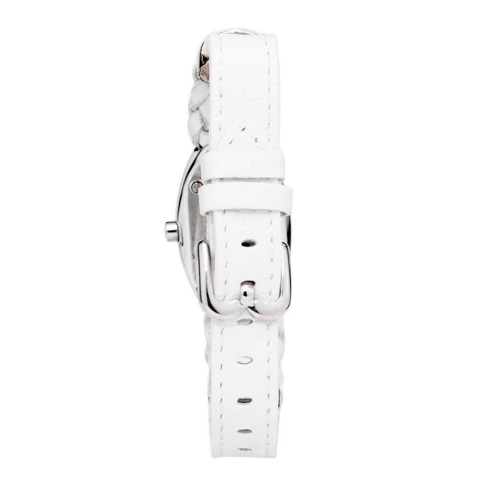 White Leather Dress Watch