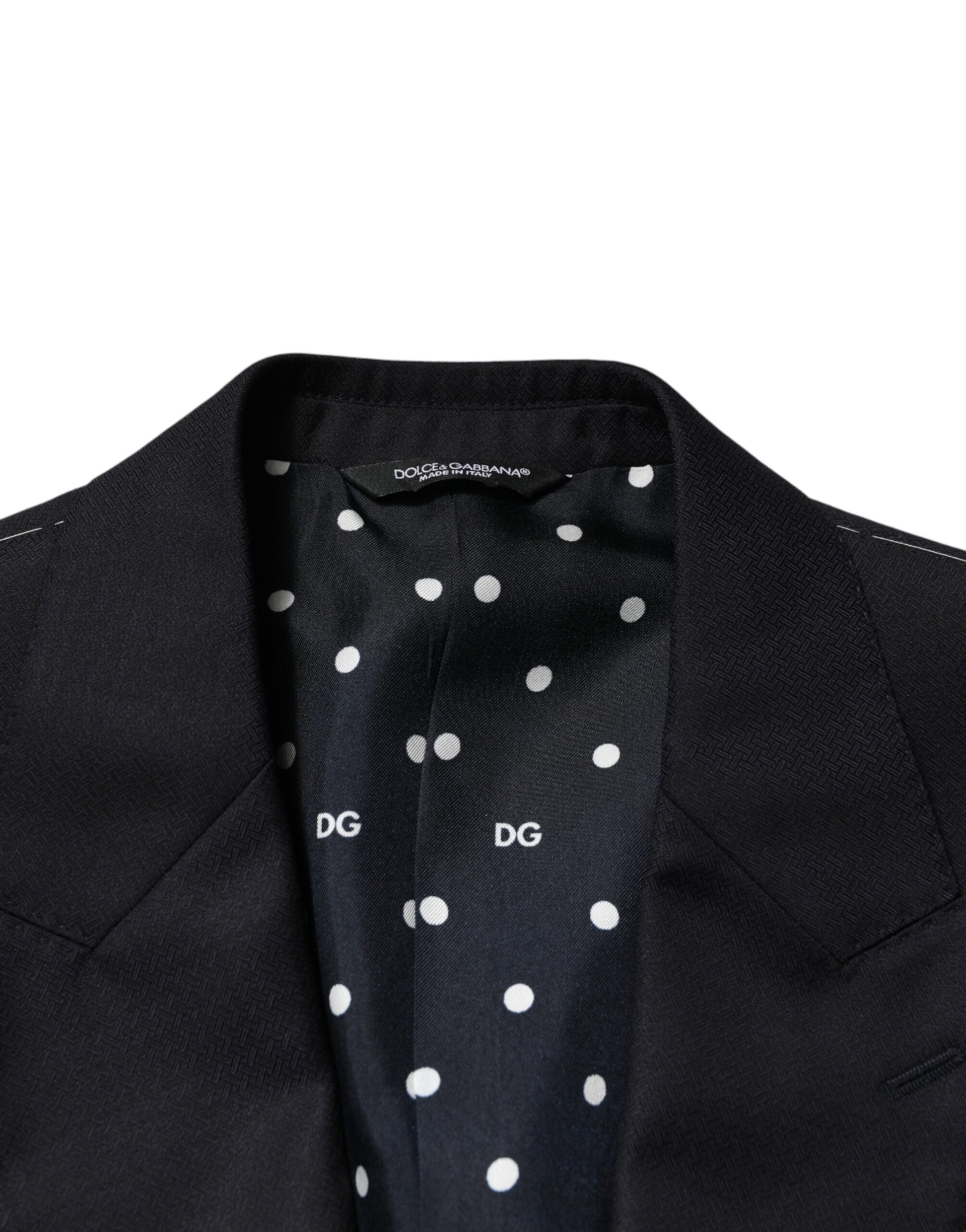 Black Wool Single Breasted Men 2 Piece Suit