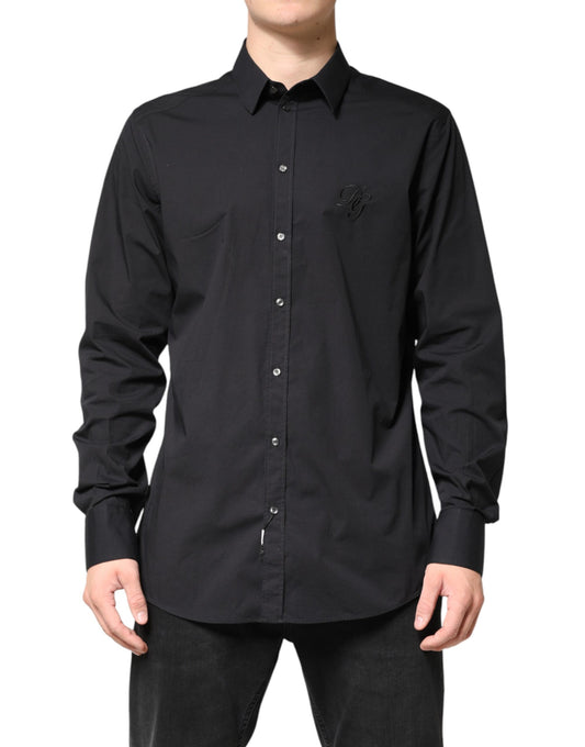 Black GOLD Cotton Men Dress Formal Shirt