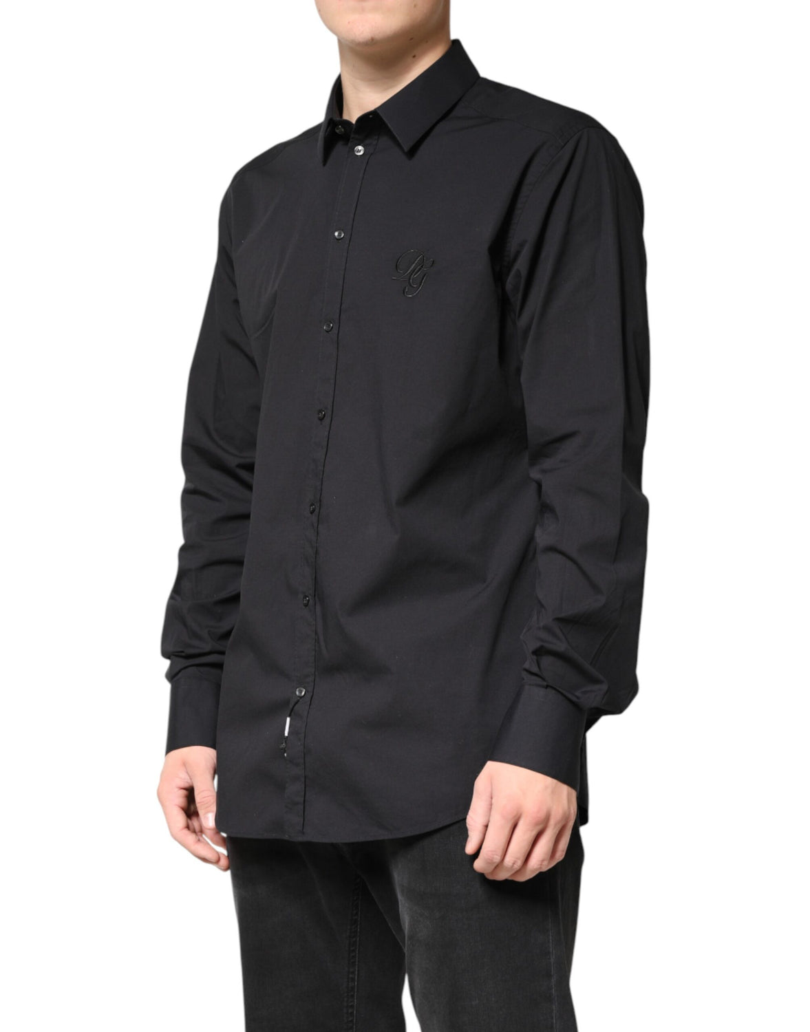 Black GOLD Cotton Men Dress Formal Shirt