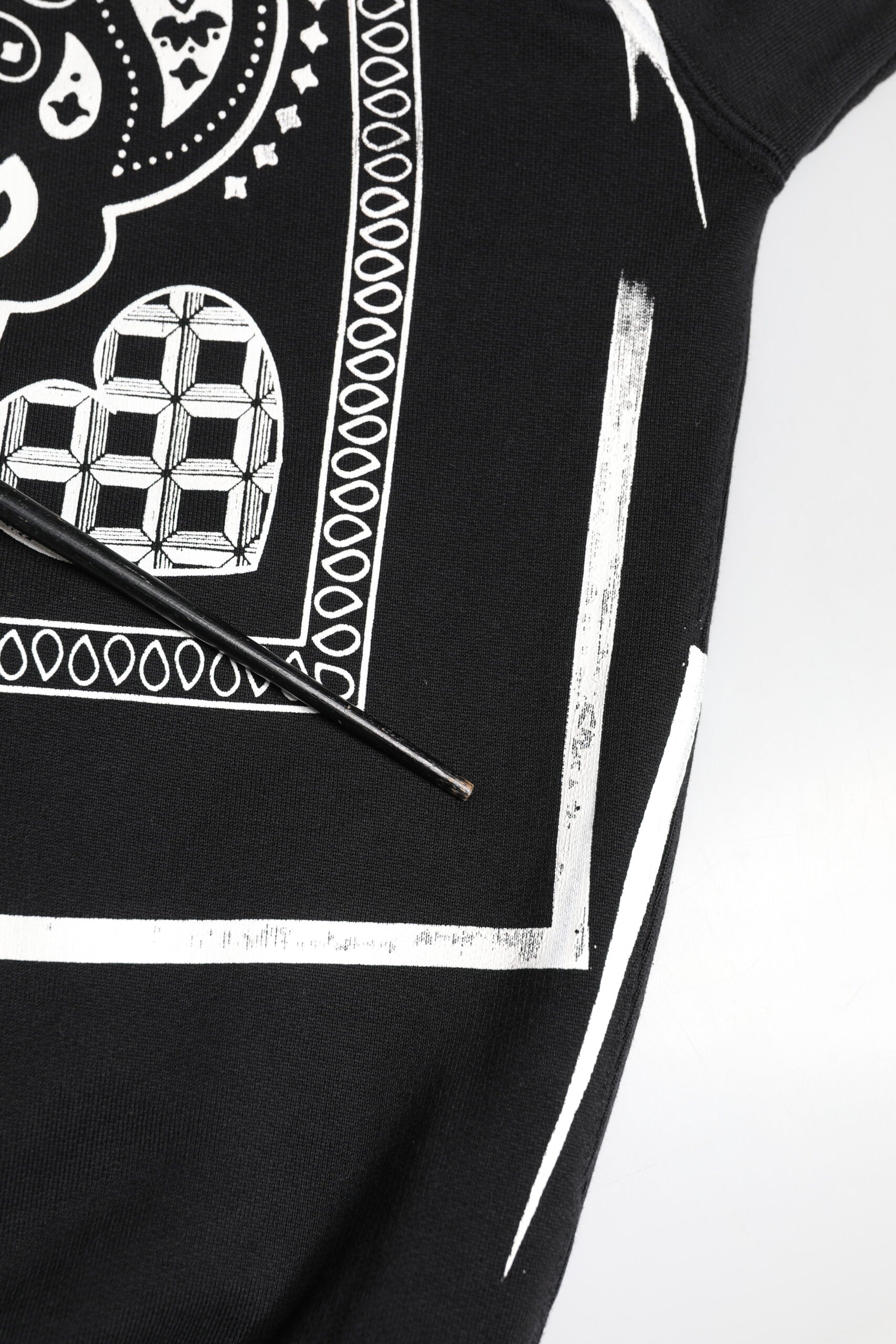 Black Bandana Hooded Men Sweatshirt Sweater