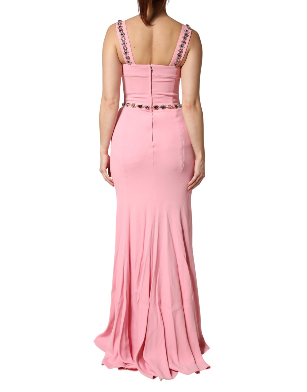 Pink Crystal Sheath Mermaid LongGown Dress