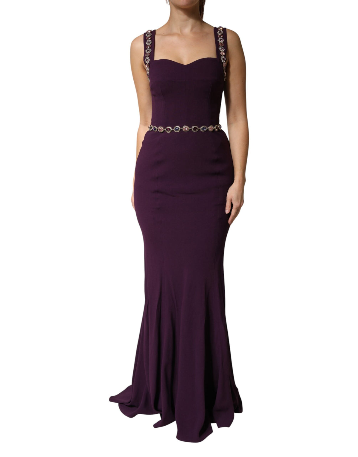 Violet Embellished Sheath Mermaid Gown Dress