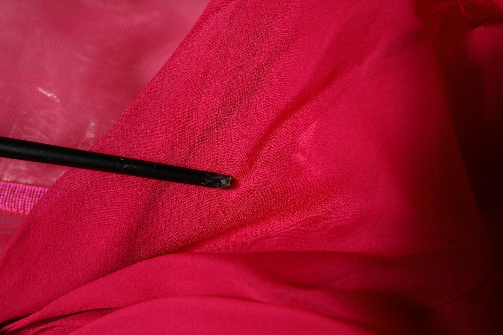 Pink Silk Embellished A-line Midi Dress