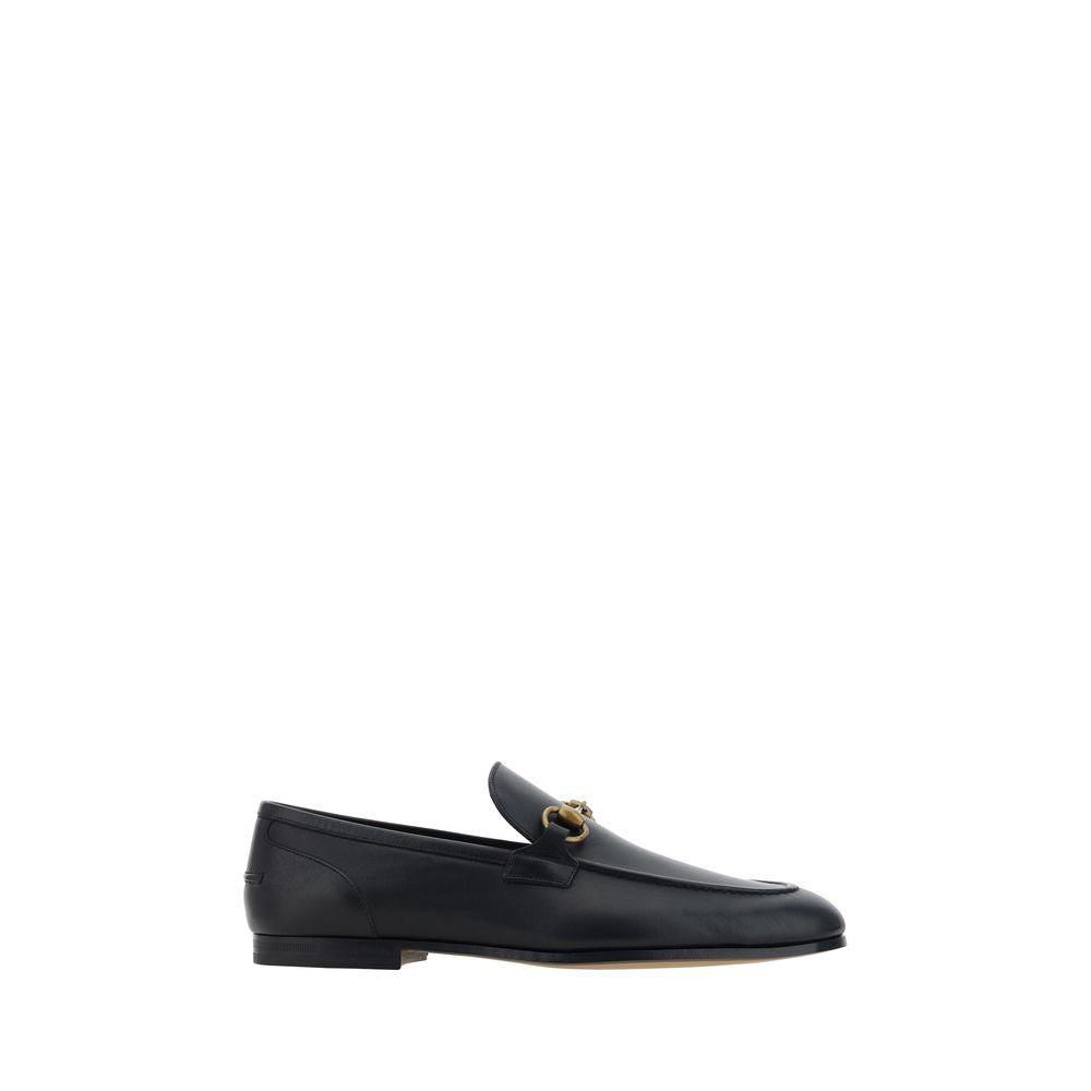 Black Calf Leather Bos Taurus Slip-On Loafers