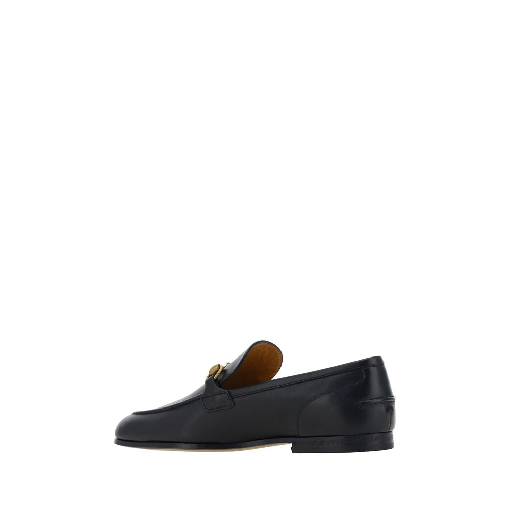 Black Calf Leather Bos Taurus Slip-On Loafers