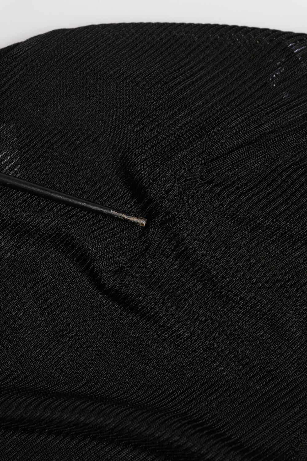 Black Viscose Turtle Neck Pullover Top
