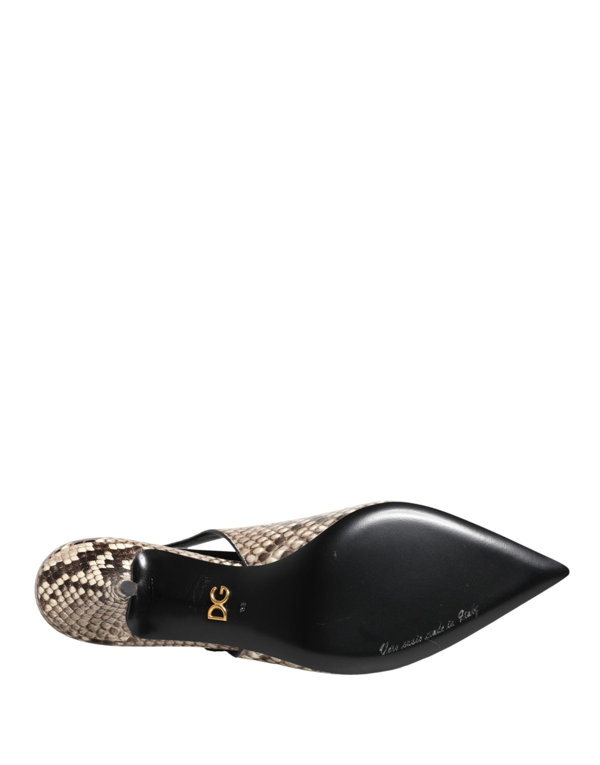 Multicolor Leather Heels Slingback Shoes