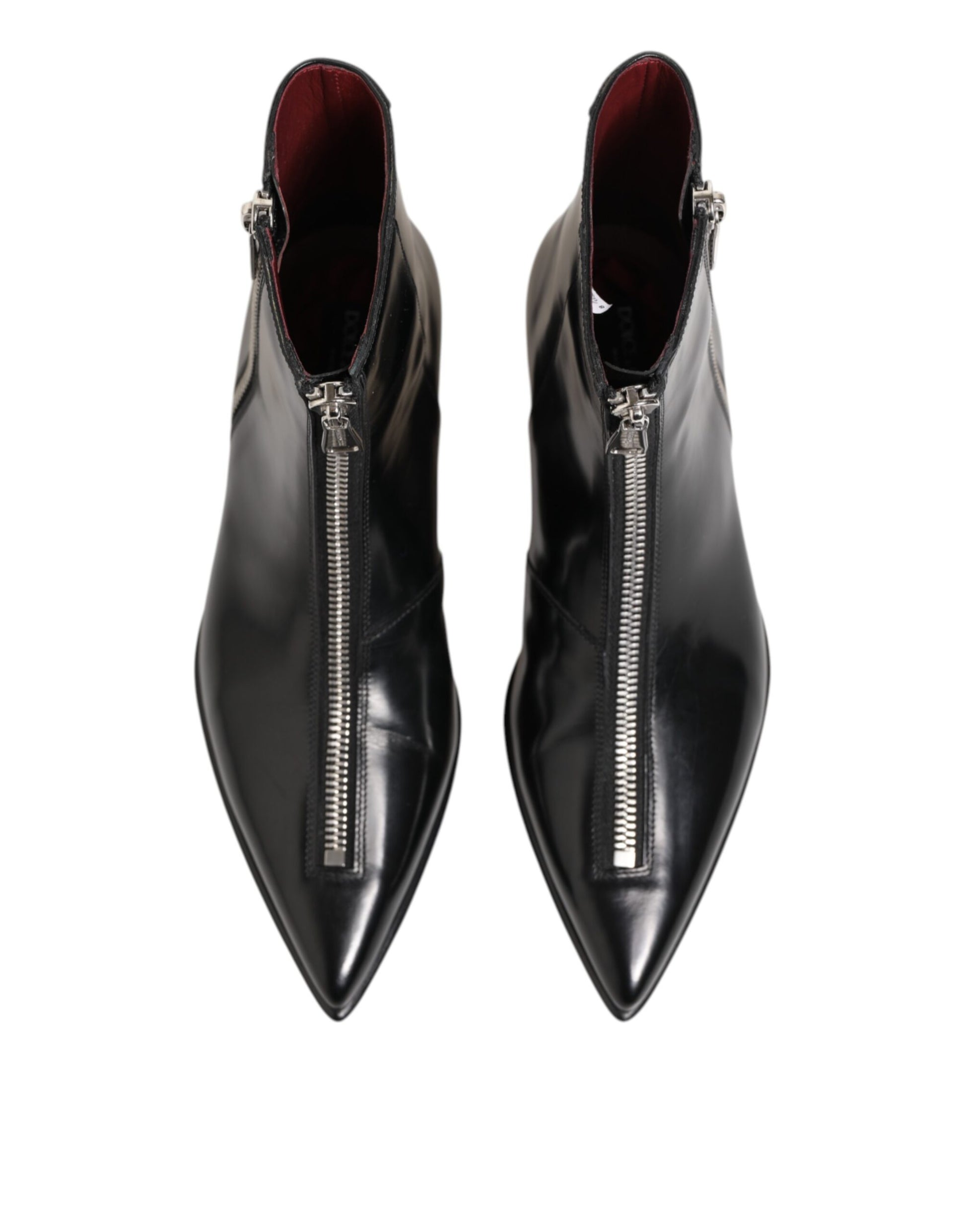 Black Leather Chelsea Short Ankle Boots Shoes