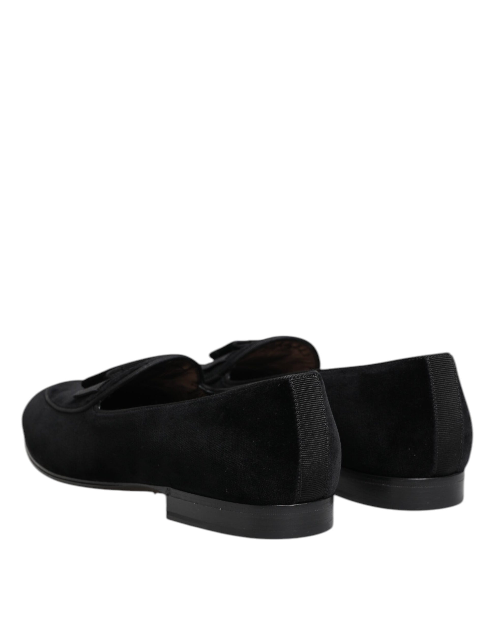 Black Velvet Slip On Loafers Formal Men Shoes