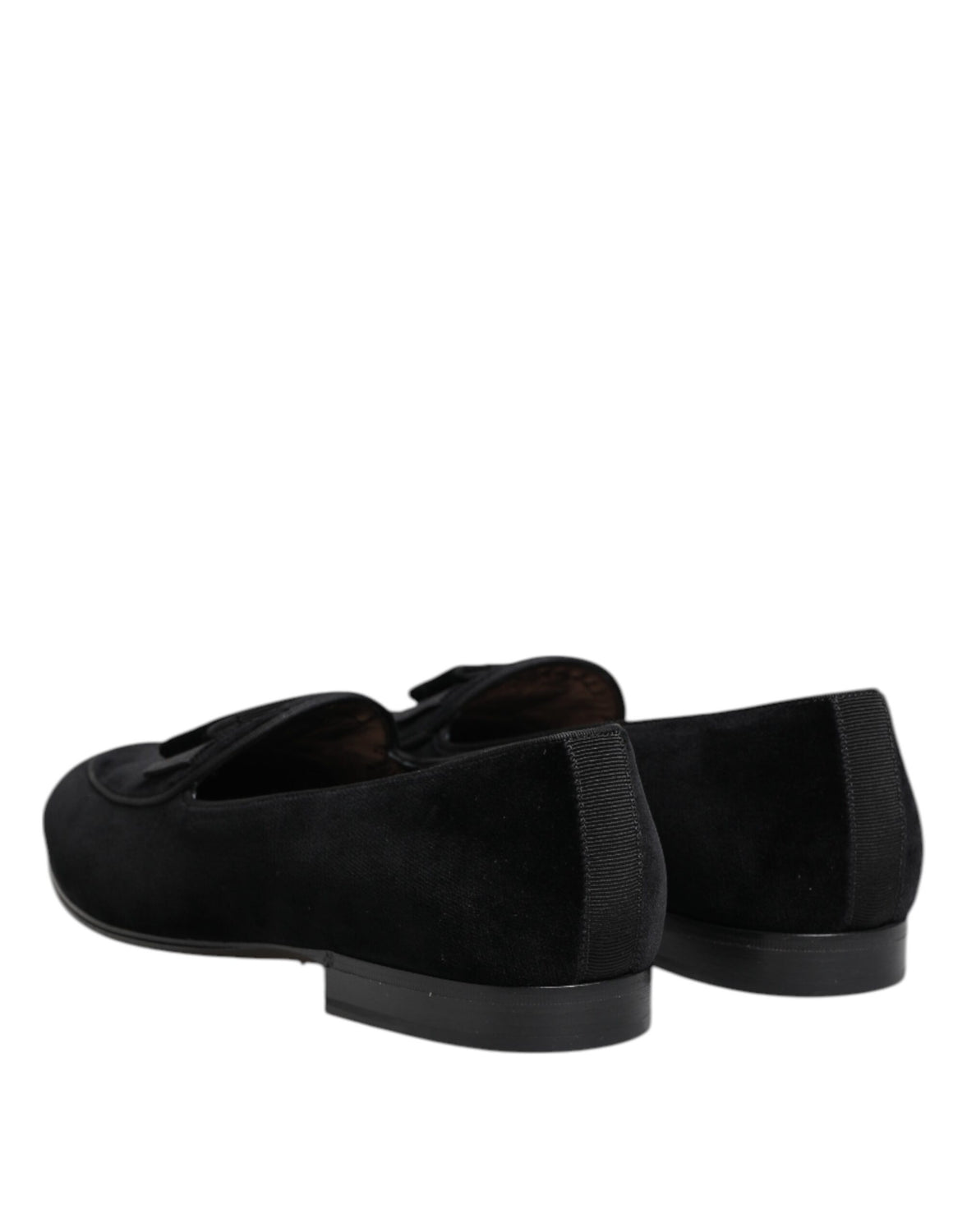 Black Velvet Slip On Loafers Formal Men Shoes