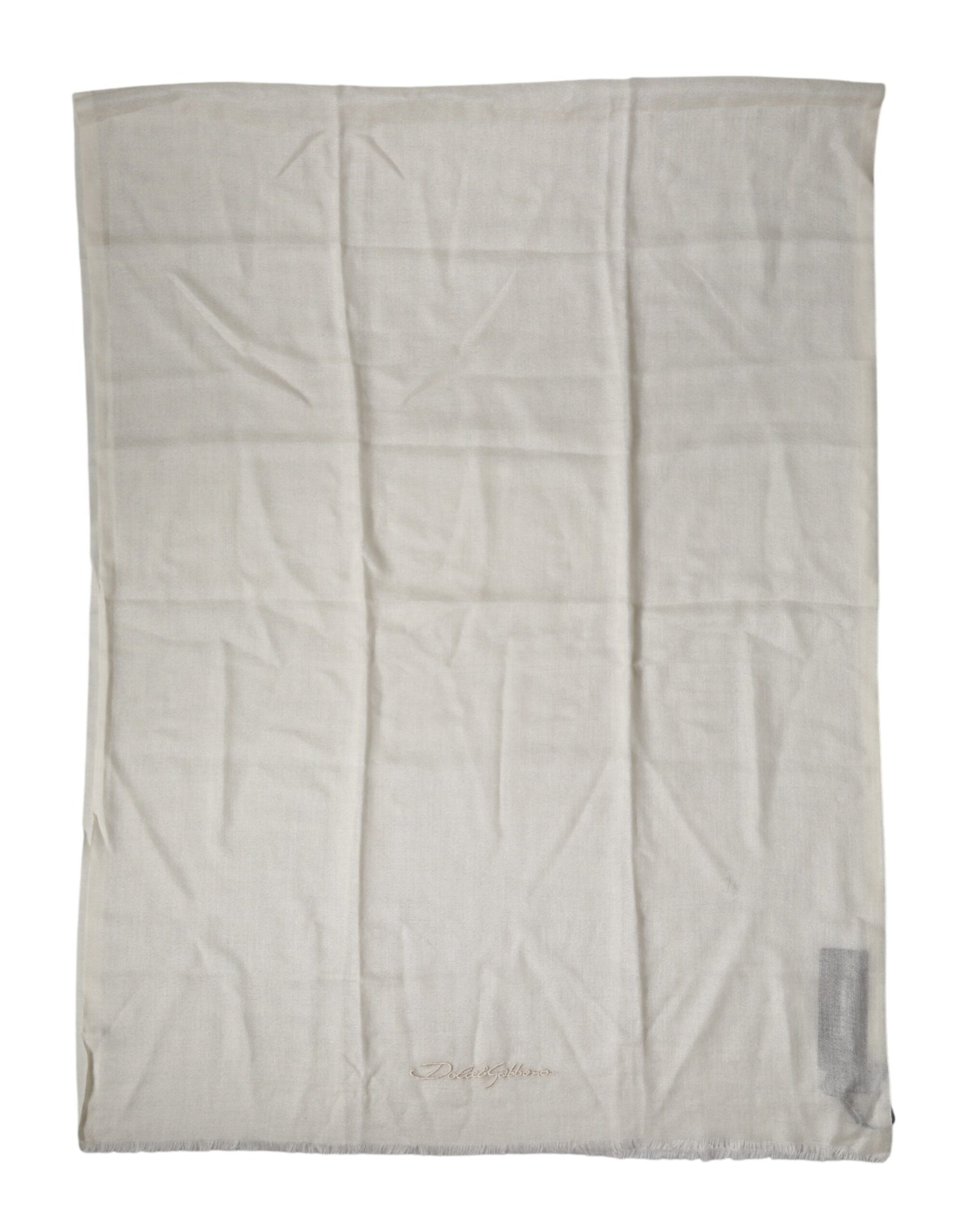 White Cashmere Knit Neck Wrap Shawl Scarf