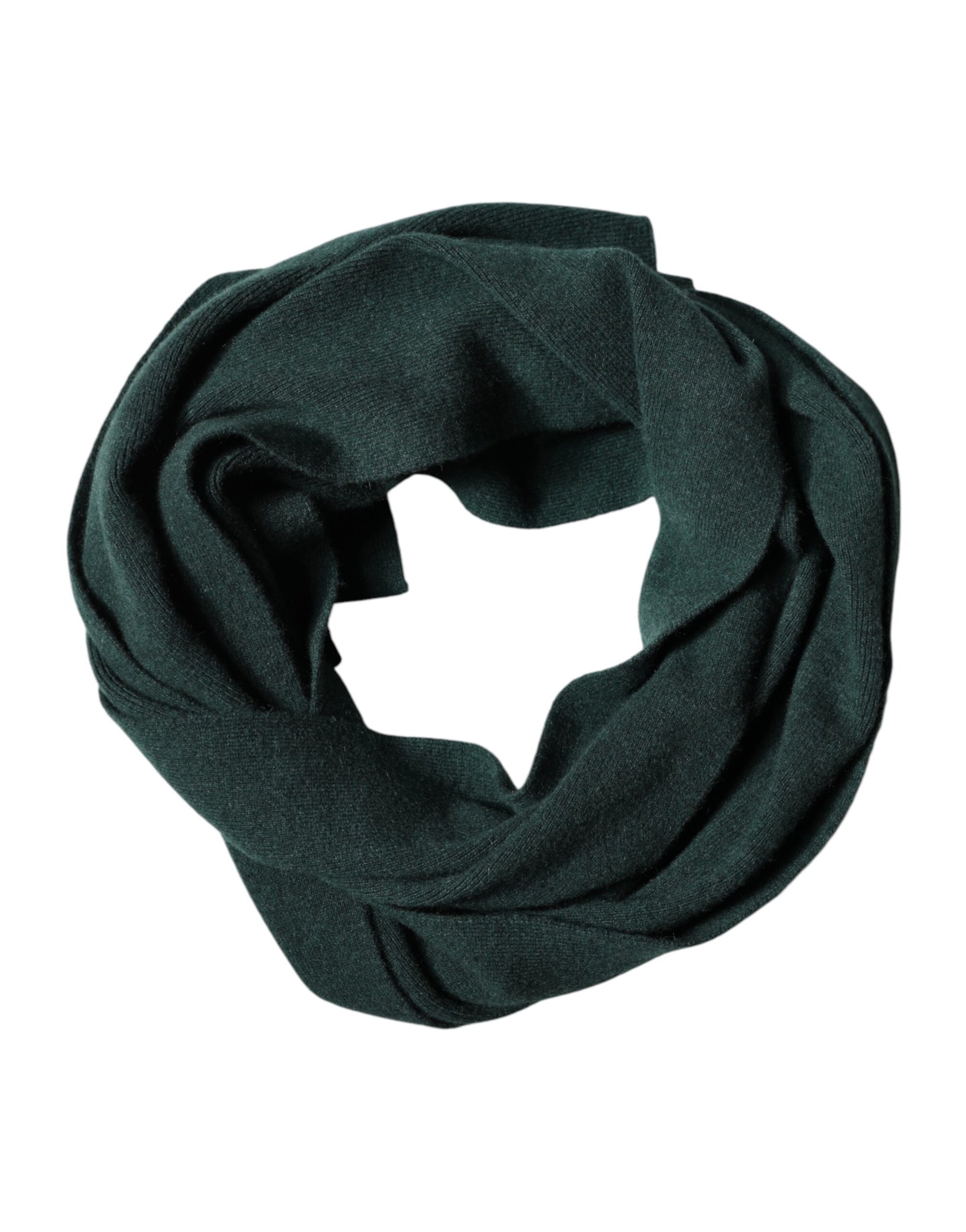 Green Cashmere Knitted Neck Wrap Shawl Scarf