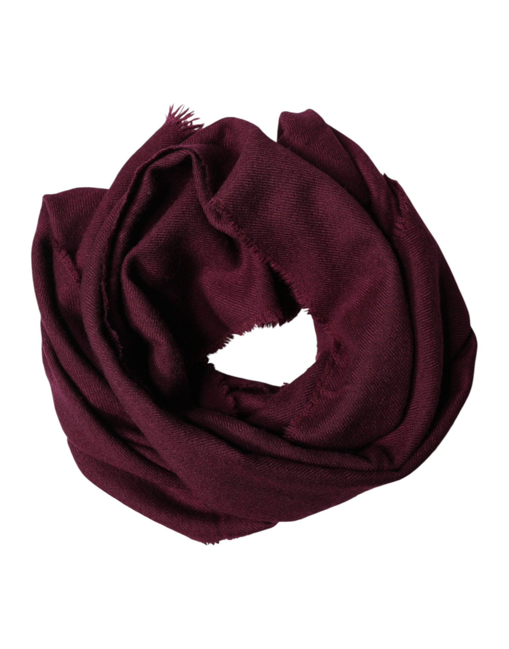 Maroon Cashmere Fringes Neck Wrap Shawl Scarf