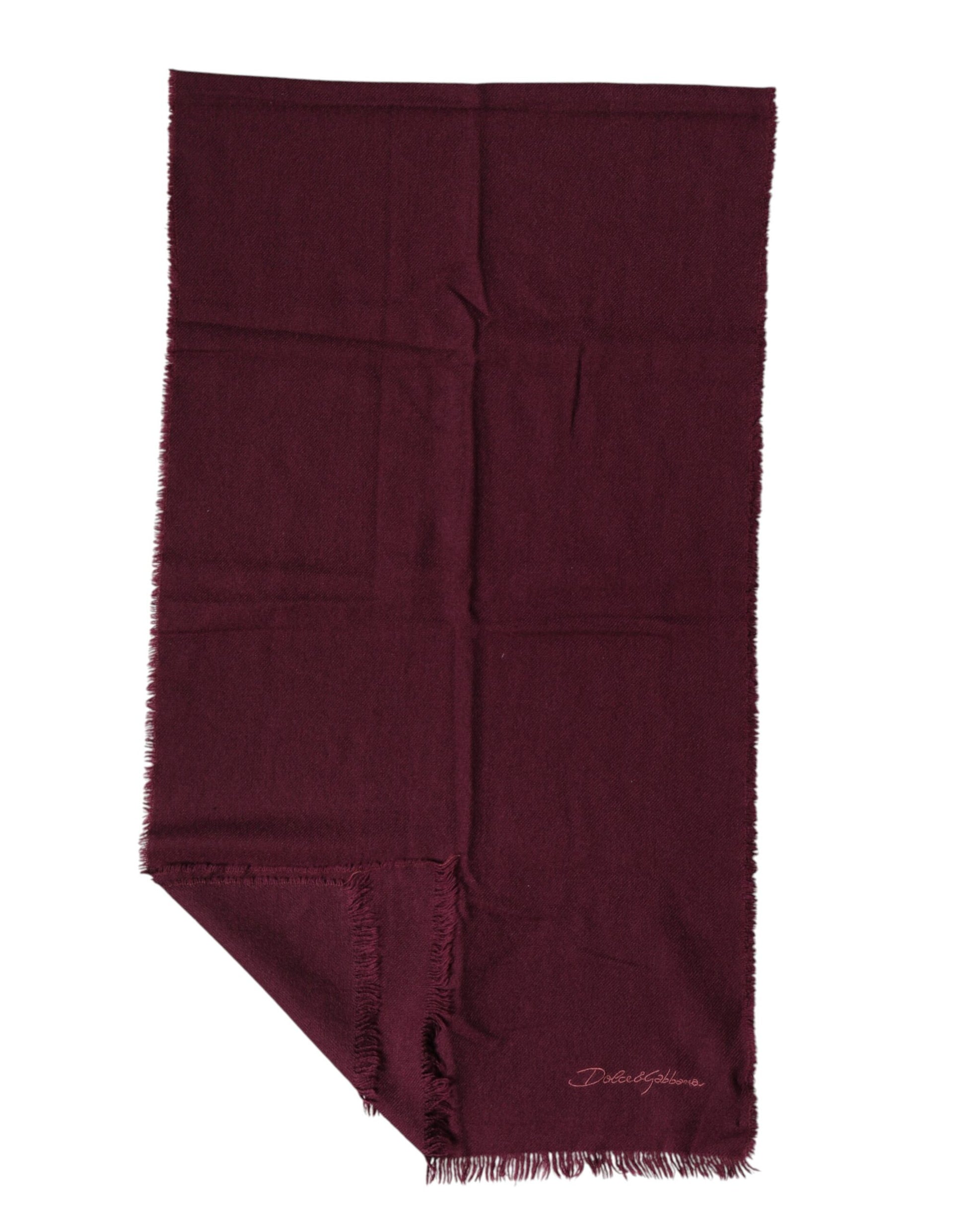 Maroon Cashmere Fringes Neck Wrap Shawl Scarf