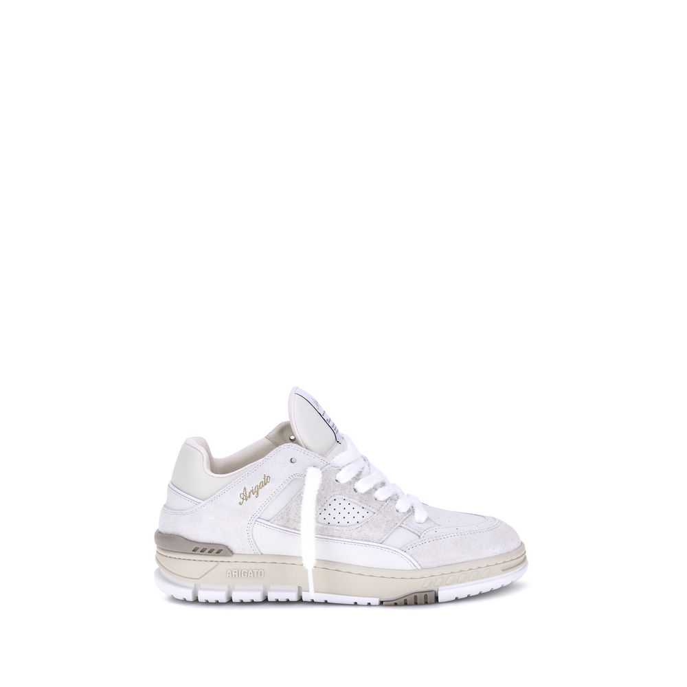 Beige Calf Leather Bos Taurus Athletic Sneakers