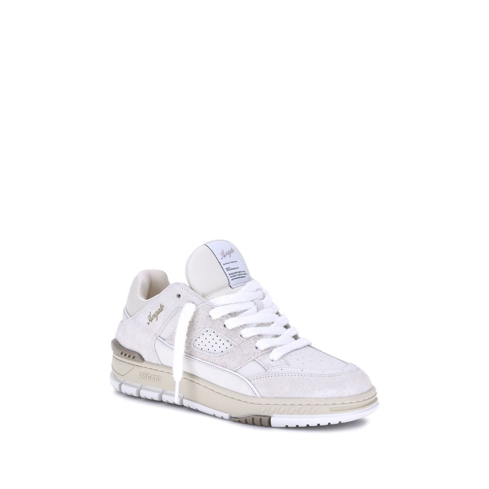 Beige Calf Leather Bos Taurus Athletic Sneakers