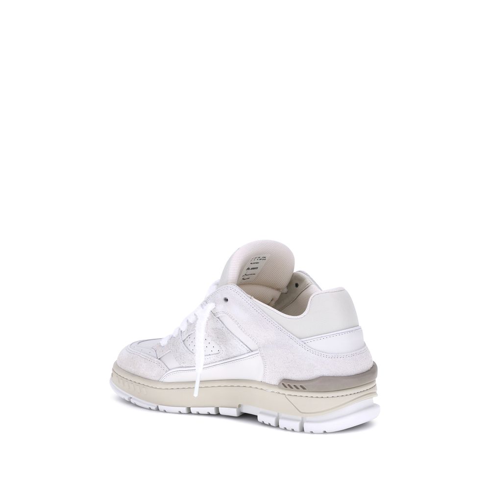 Beige Calf Leather Bos Taurus Athletic Sneakers