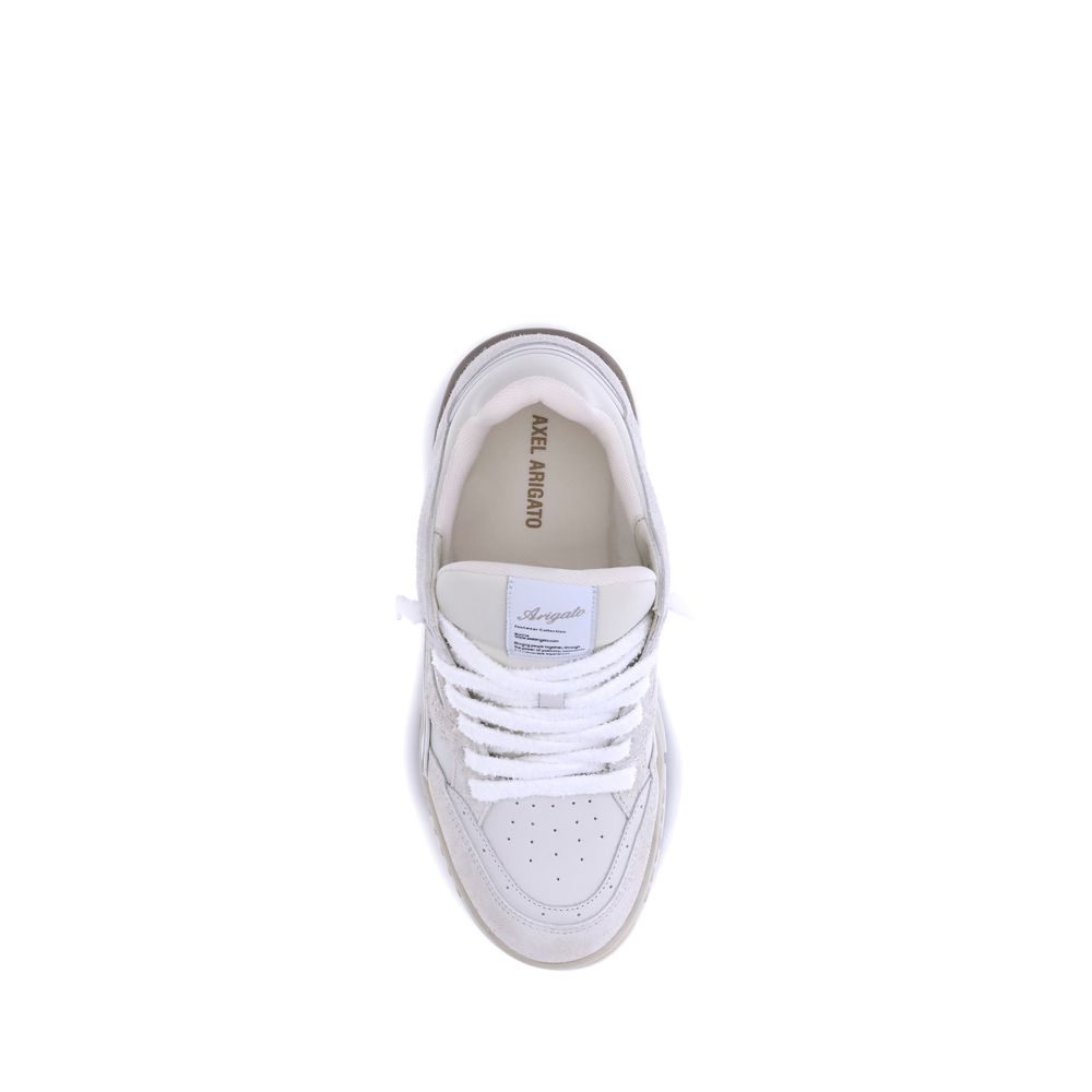 Beige Calf Leather Bos Taurus Athletic Sneakers