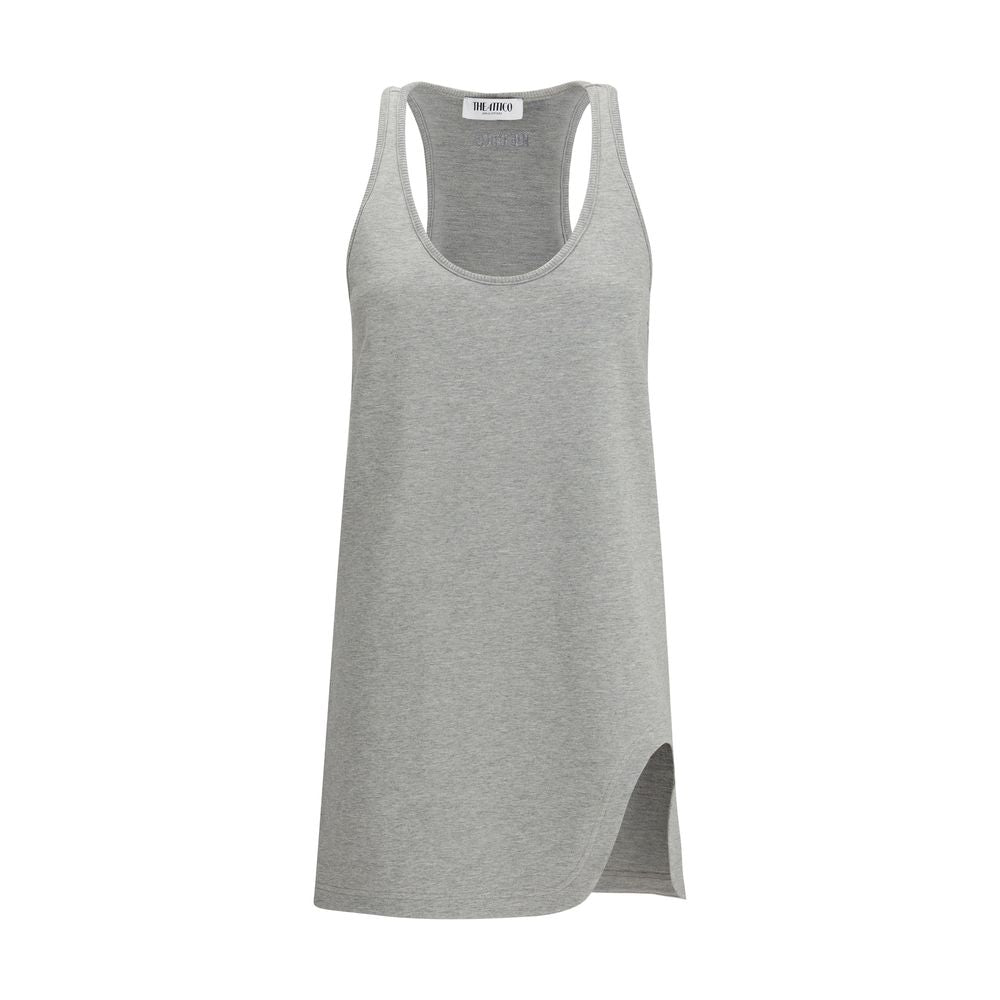 Gray Cotton Casual Dress
