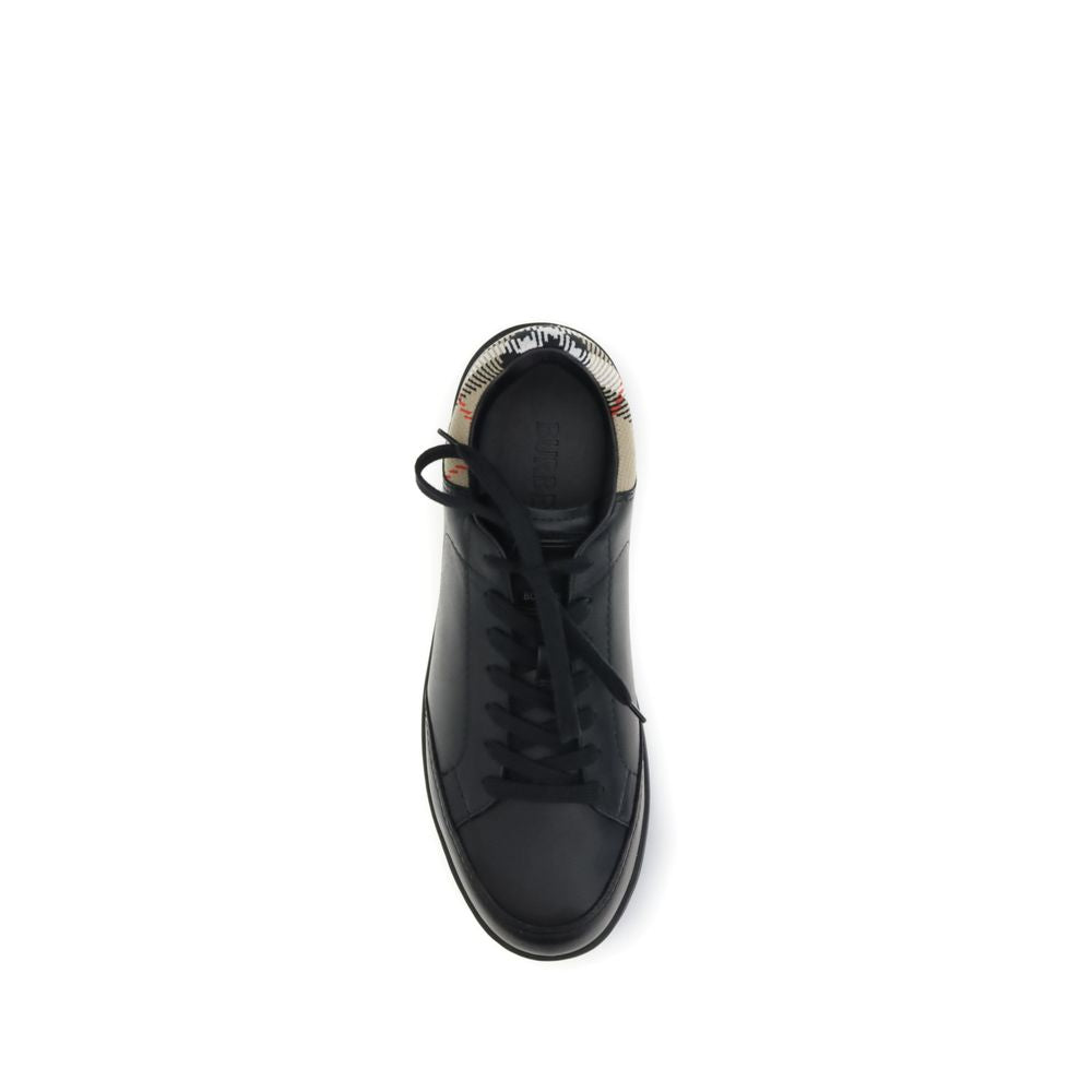 Black Calf Leather Bos Taurus Low Top Sneakers