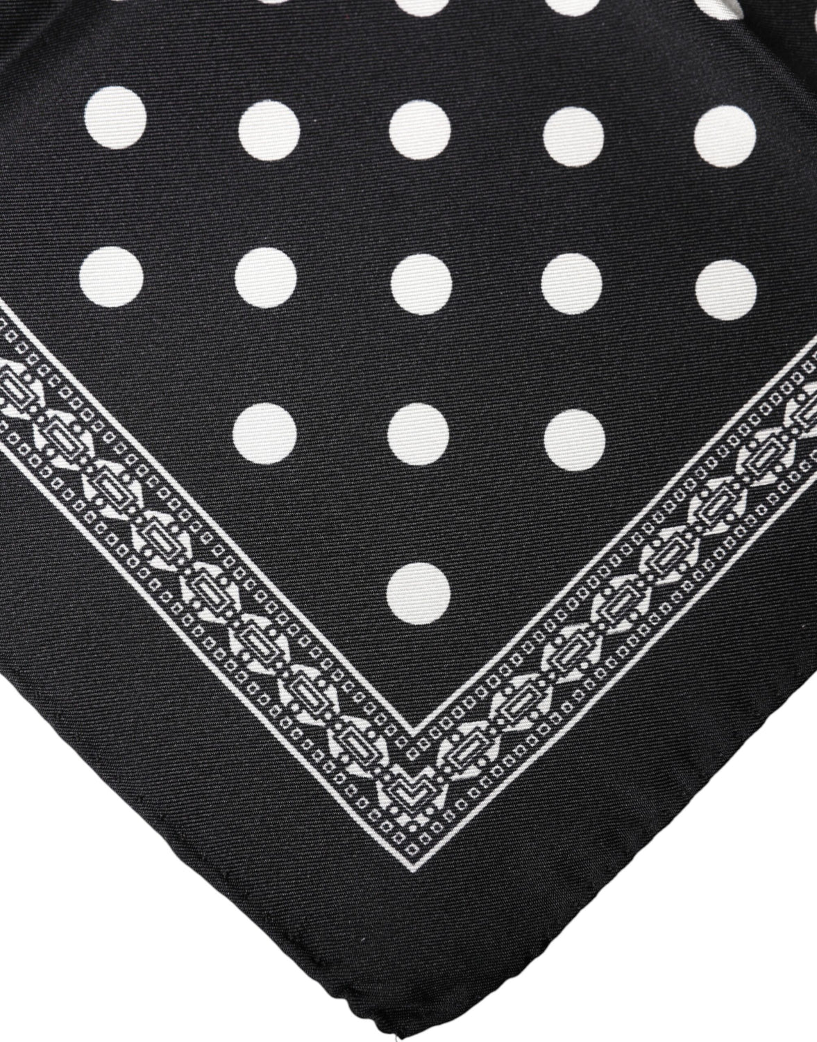 Black Polka Dot Square Handkerchief Scarf