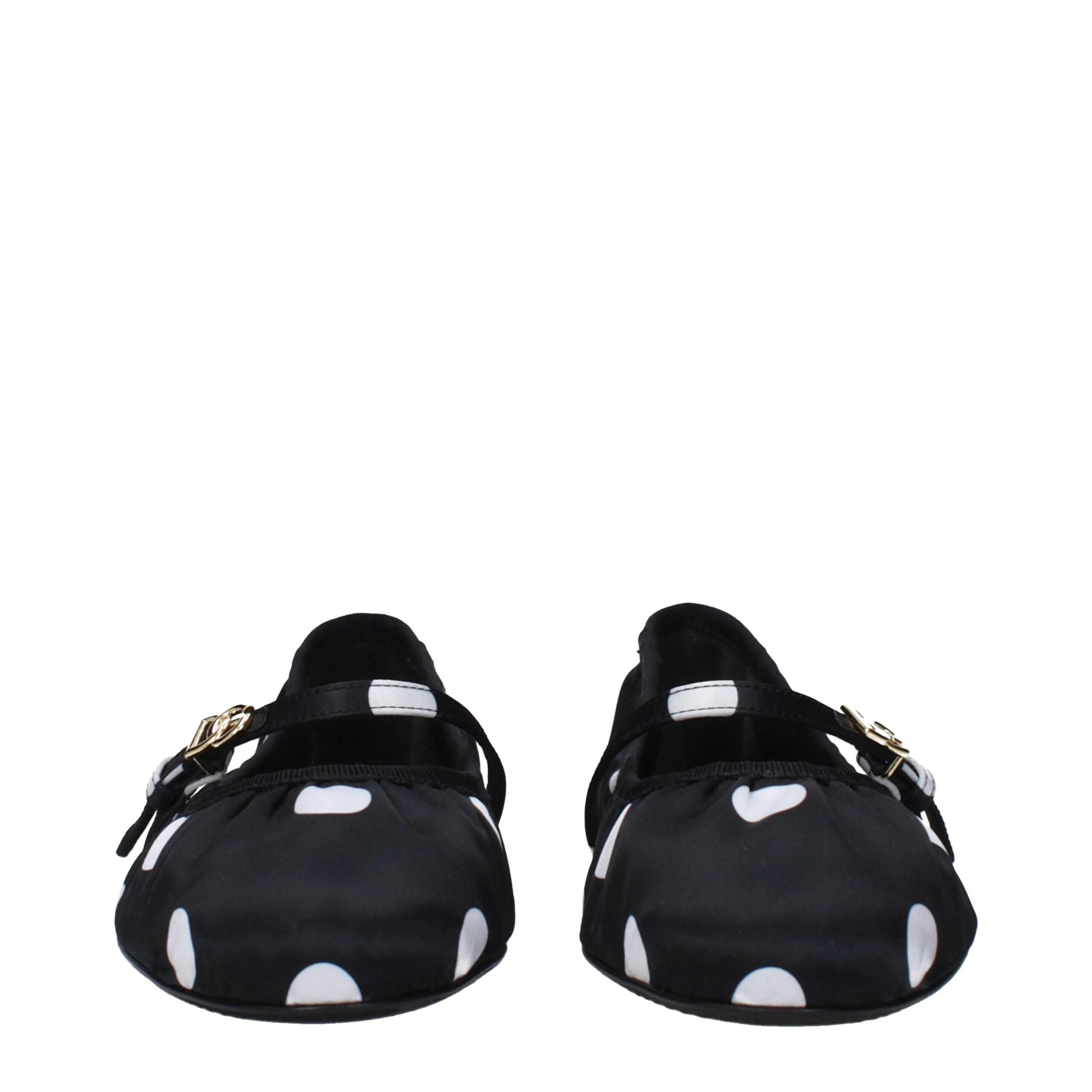 Black Fabric Ballet Flats