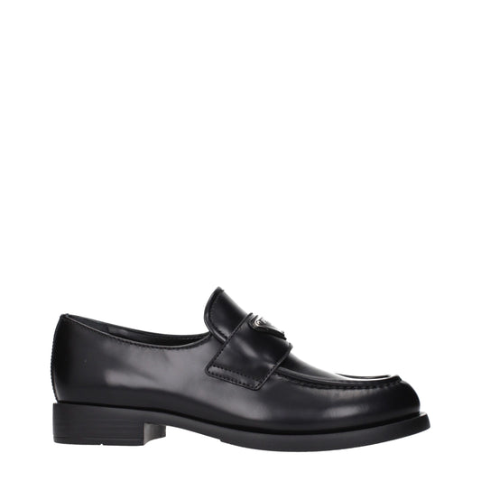 Black Leather Slip-On Loafers