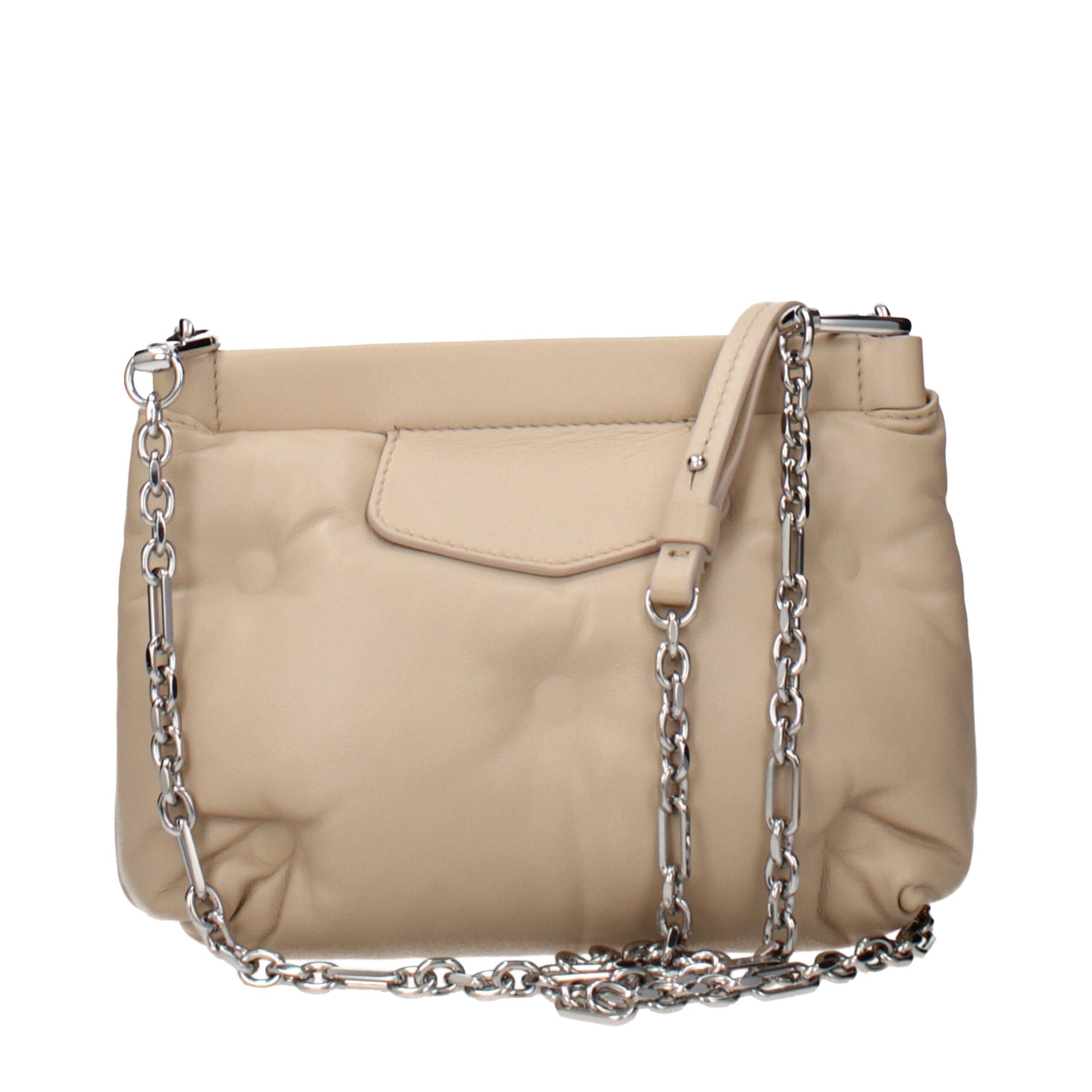 Beige Leather Crossbody Bag