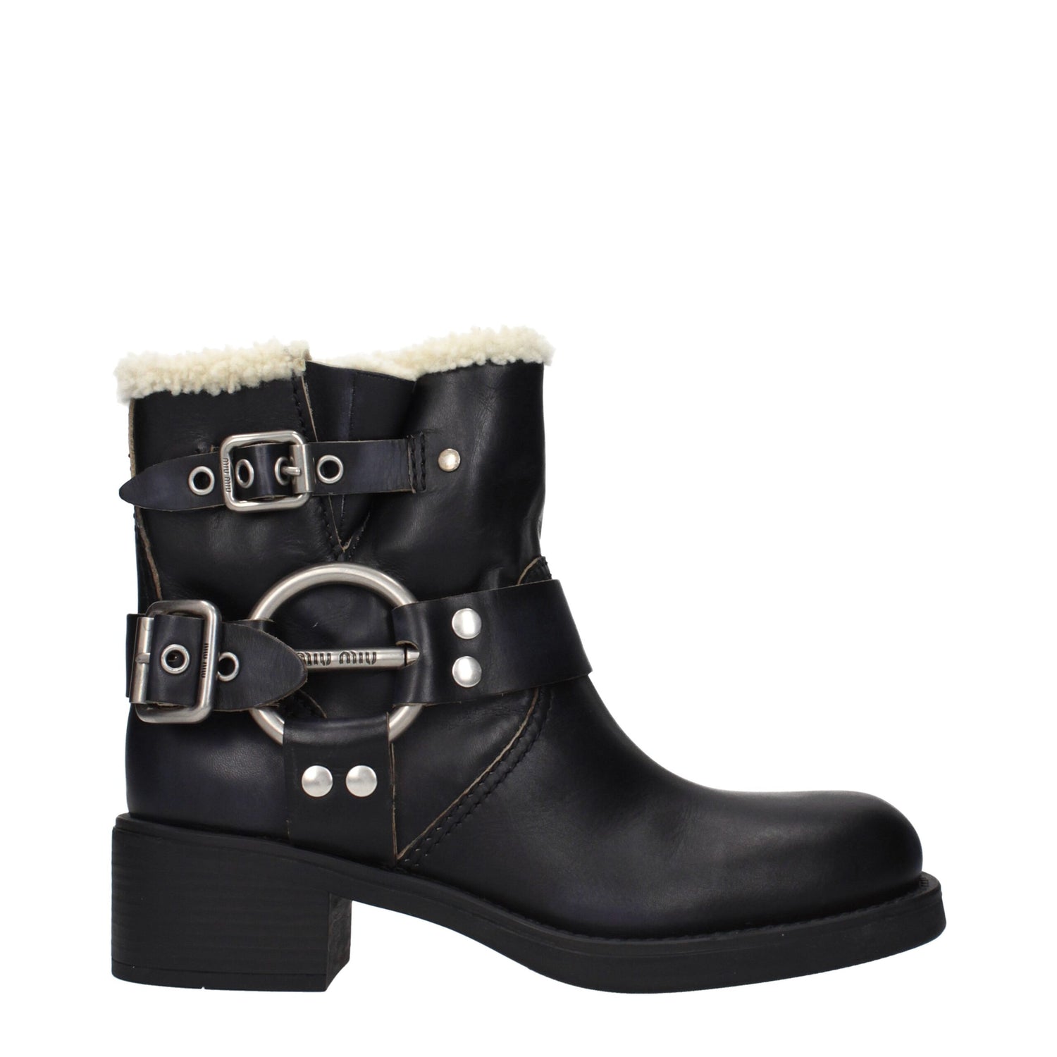 Black Leather Ankle Boots