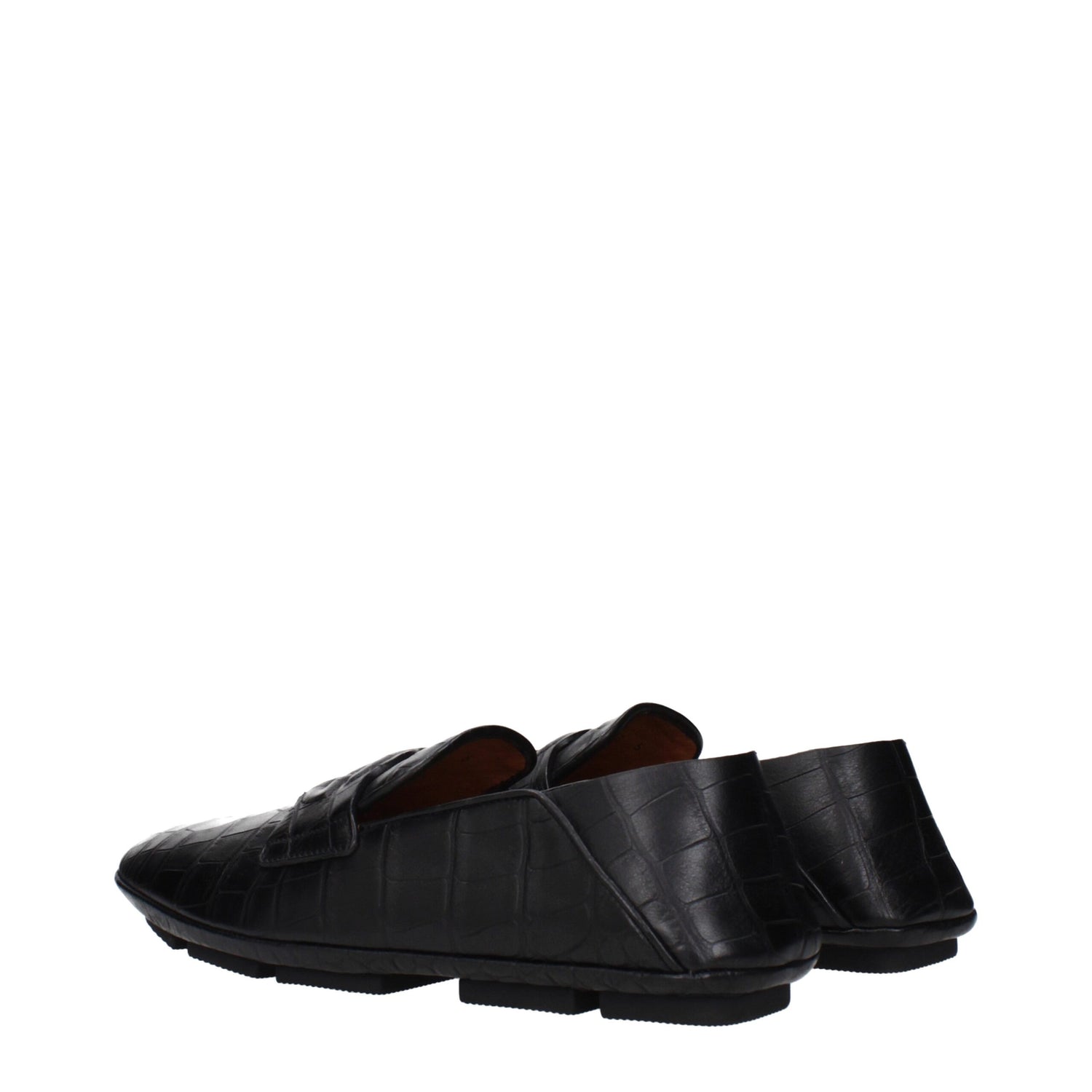 Black Leather Slip-On Loafers