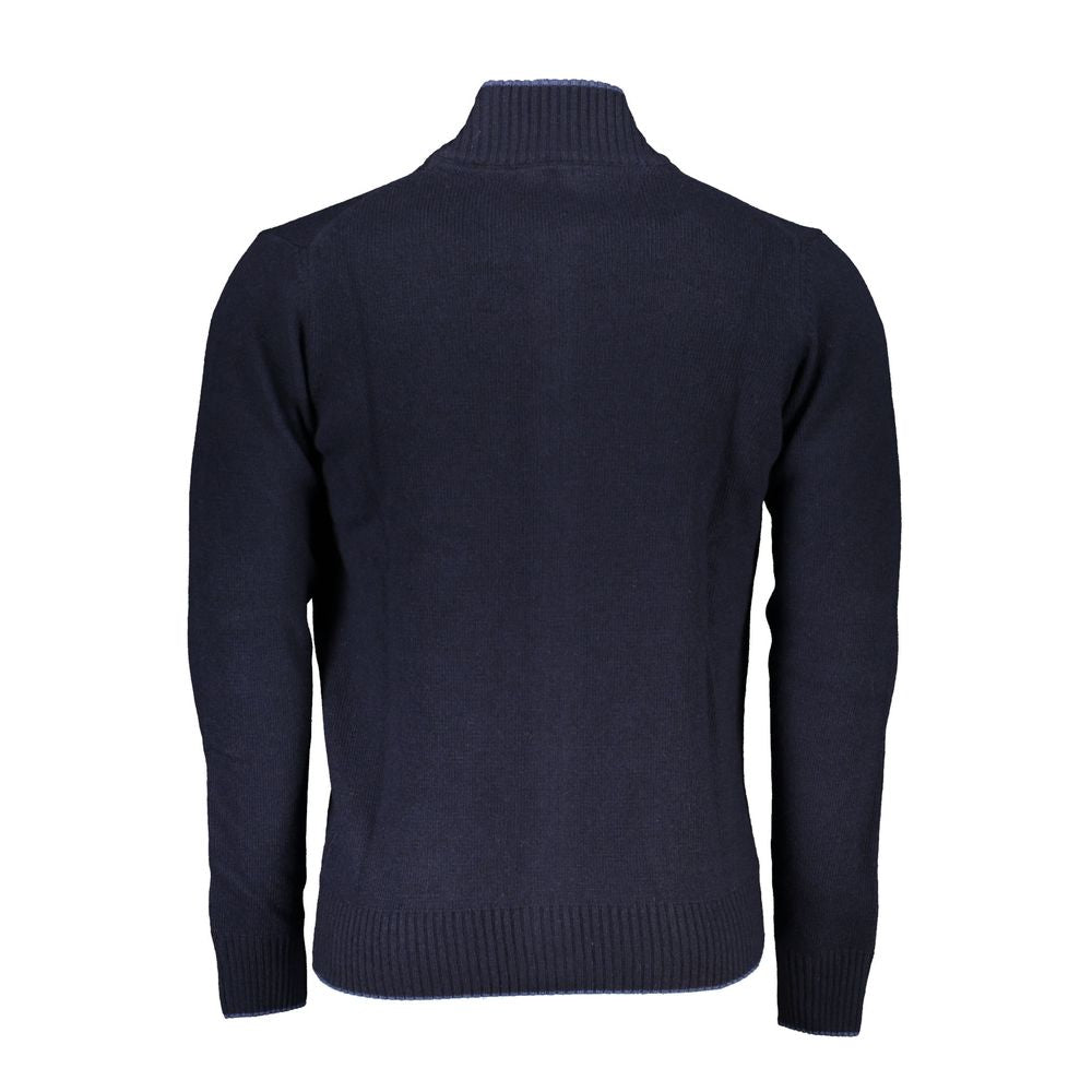Blue Poliammide Men Cardigan