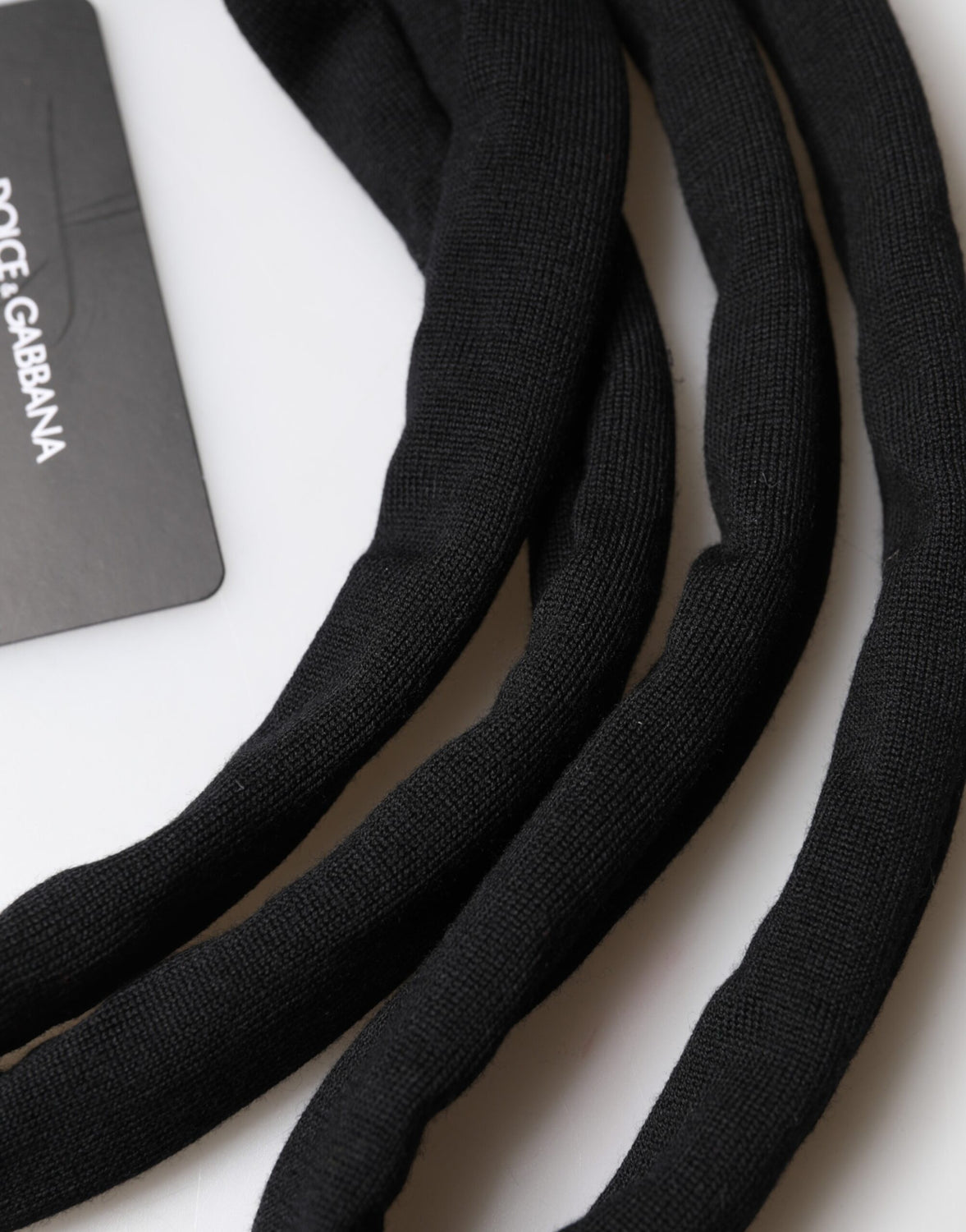 Black Wool Knitted Neck Wrap Shawl Men Scarf