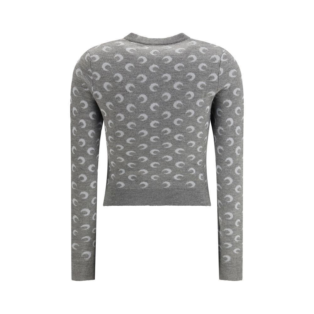 Gray Fleece Wool Cardigan