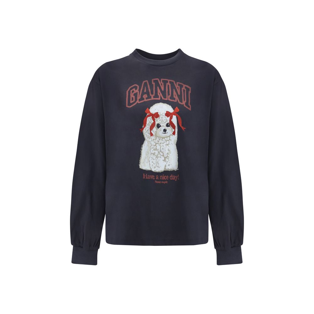 Black Cotton Sweatshirt