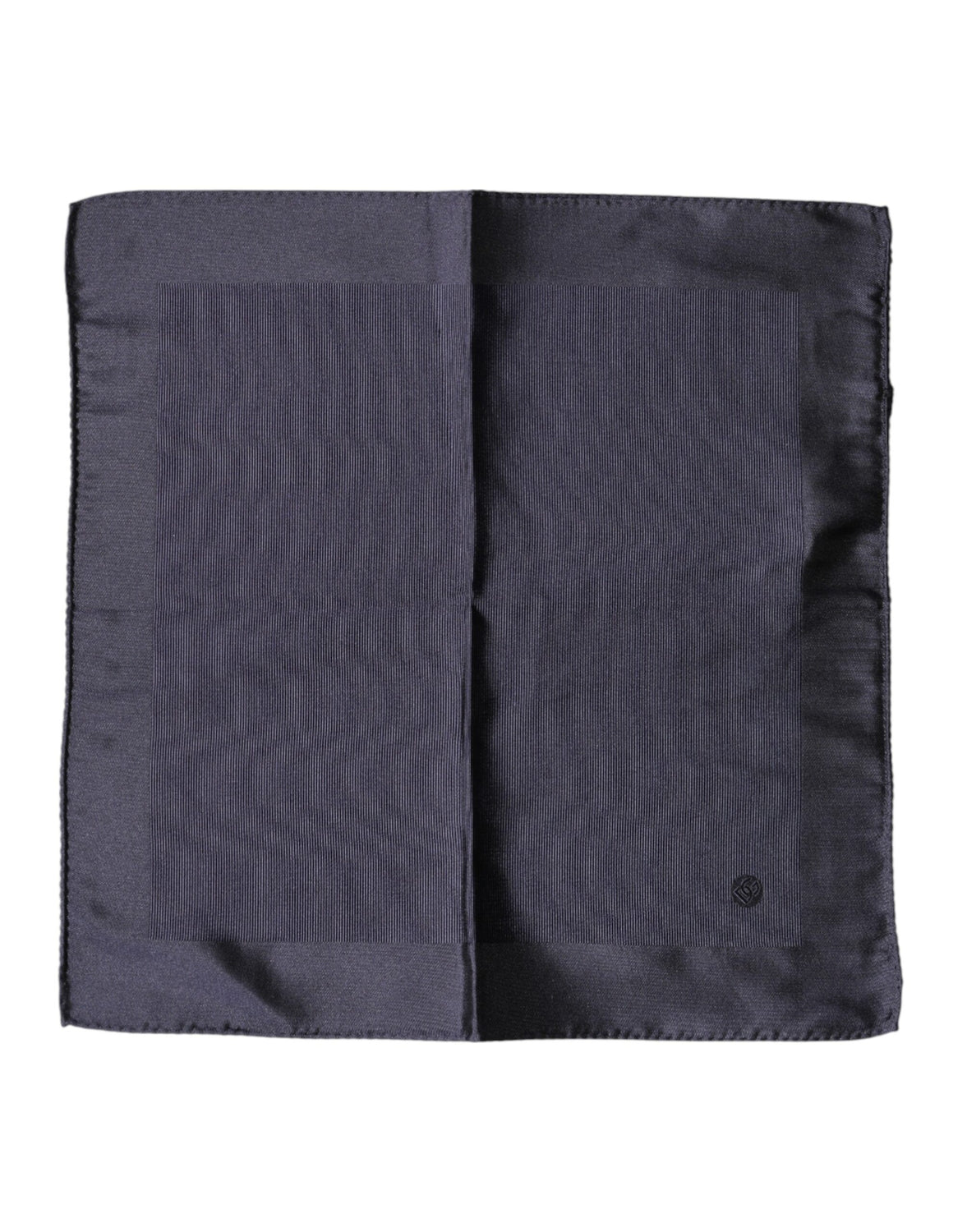 Blue Logo Silk Men Square Handkerchief Scarf