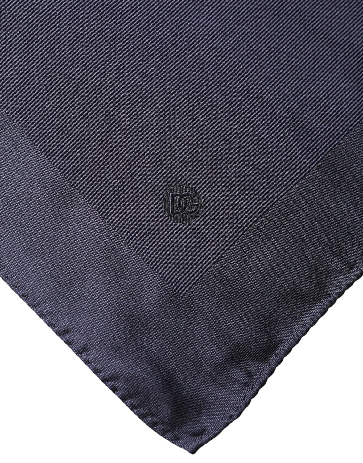 Blue Logo Silk Men Square Handkerchief Scarf