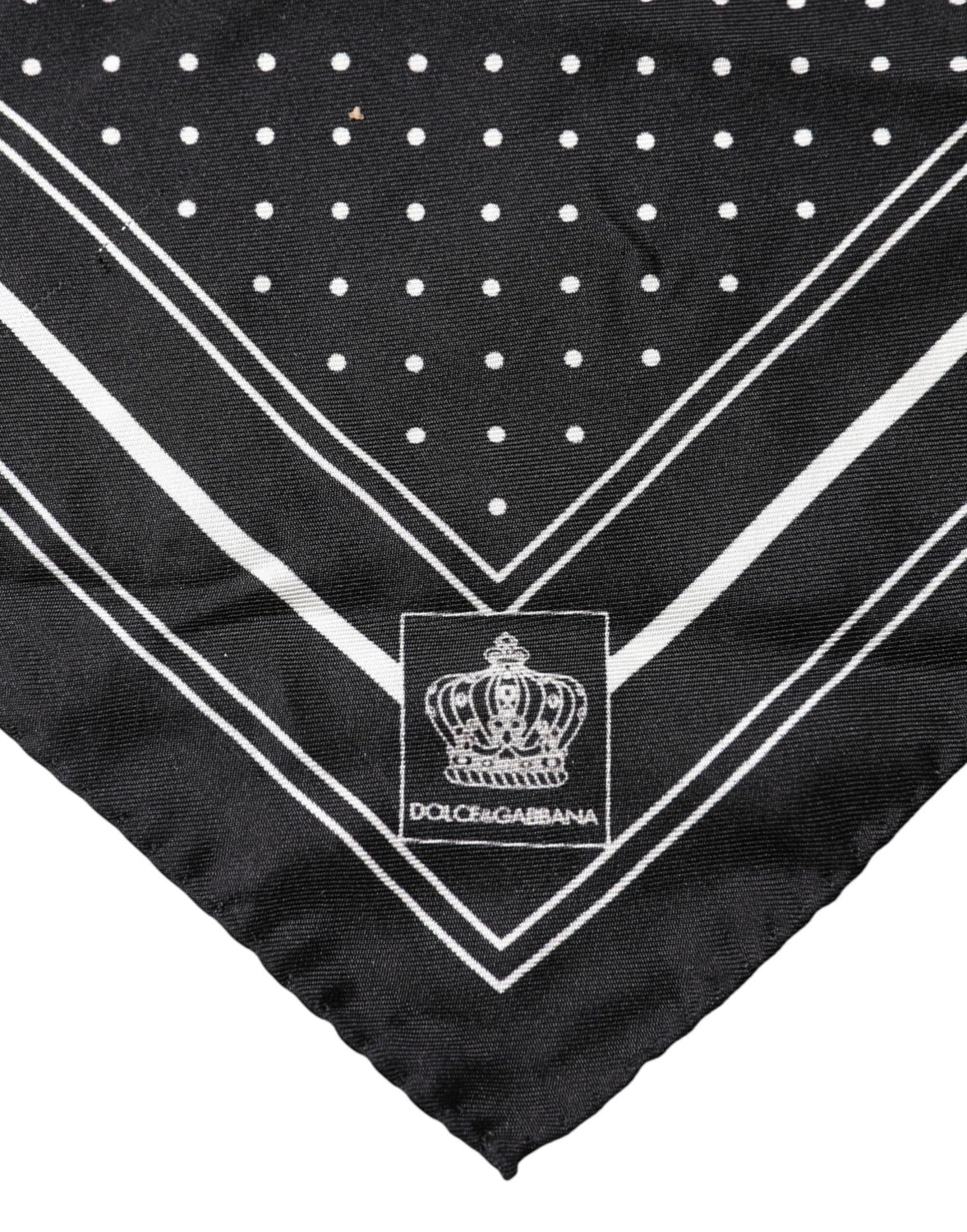 Scarf Black Poka Dot Men Square Handkerchief