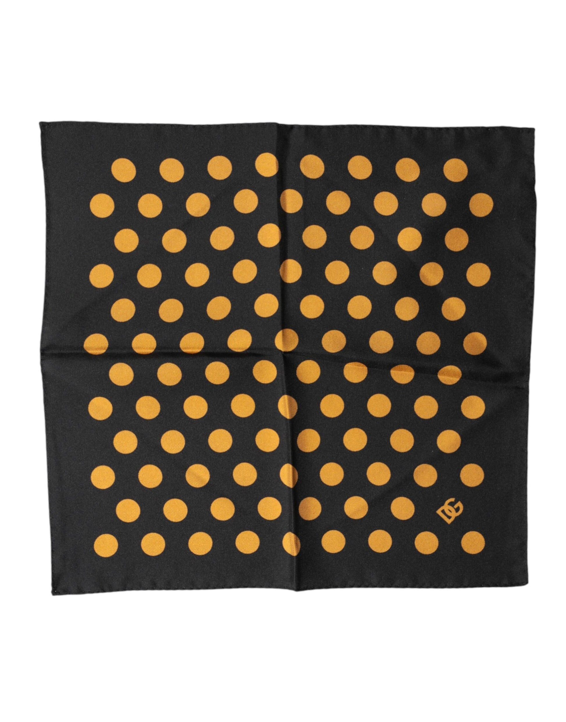 Black Polka Dot Square Handkerchief Scarf