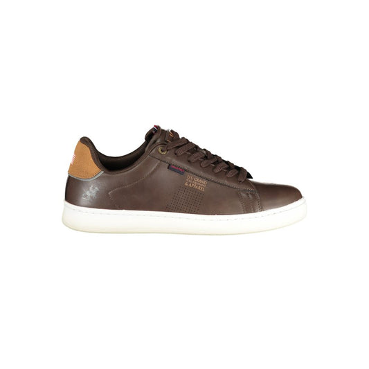 Marrone Polyurethane Men Sneaker