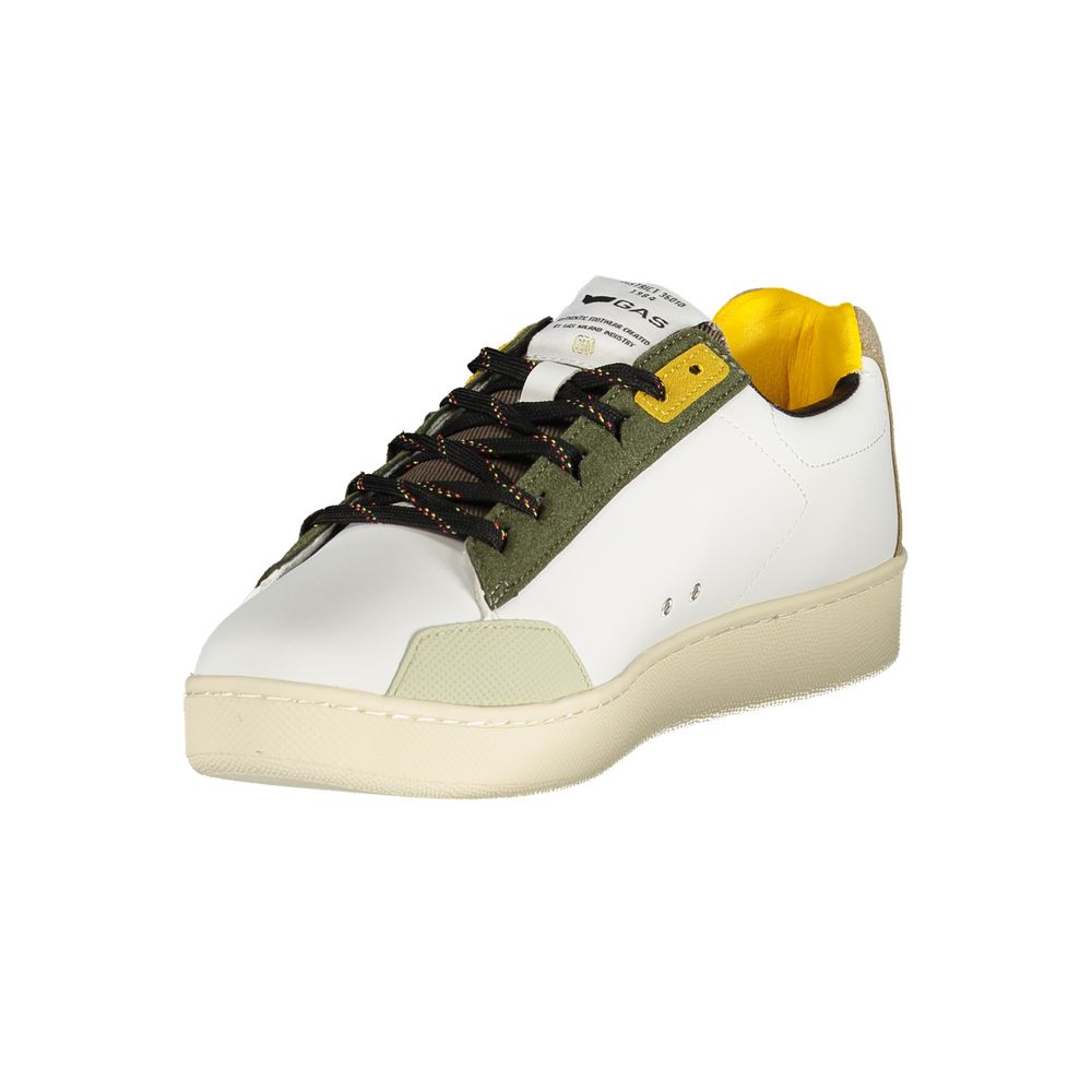 White Polyester Men's Sneaker