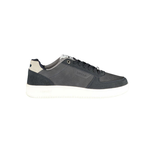 Blue Polyester Men Sneaker