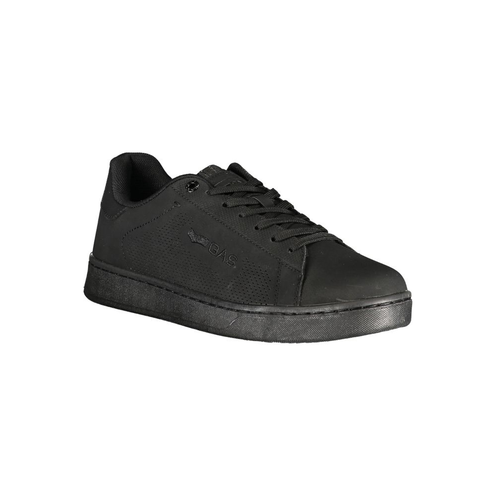 Black Polyurethane Men Sneaker