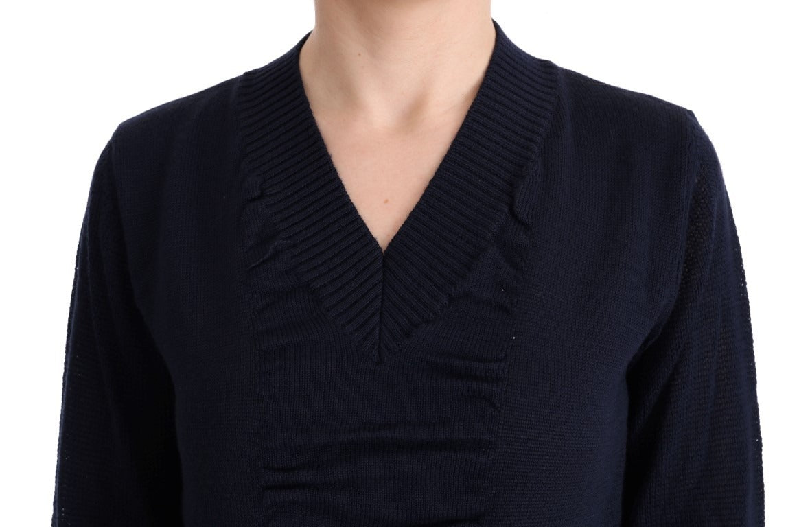 Blue V-Neck Lightweight Jumper Sweater
