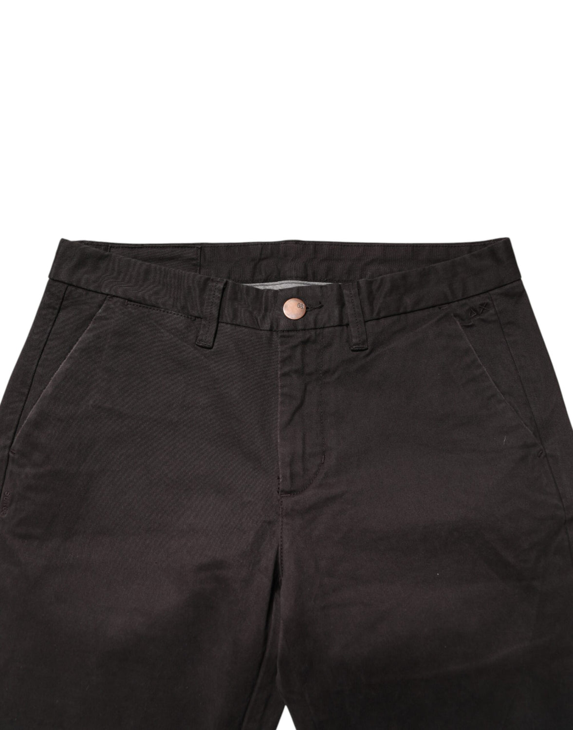 Dark Brown Cotton Stretch Skinny Mid Waist Men Trouser Pants