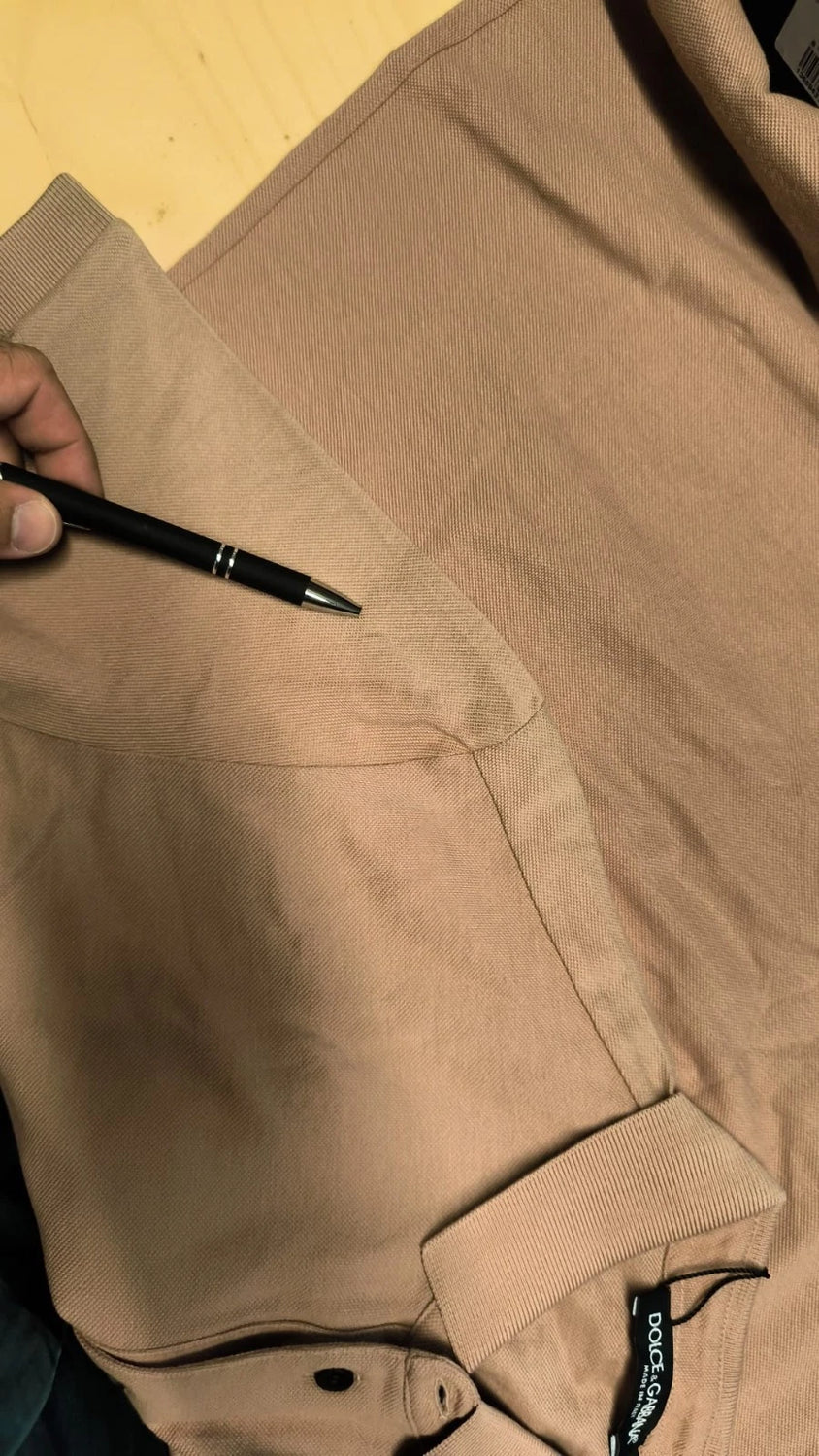 Pink Collared Short Sleeve Crown Men Polo T-shirt