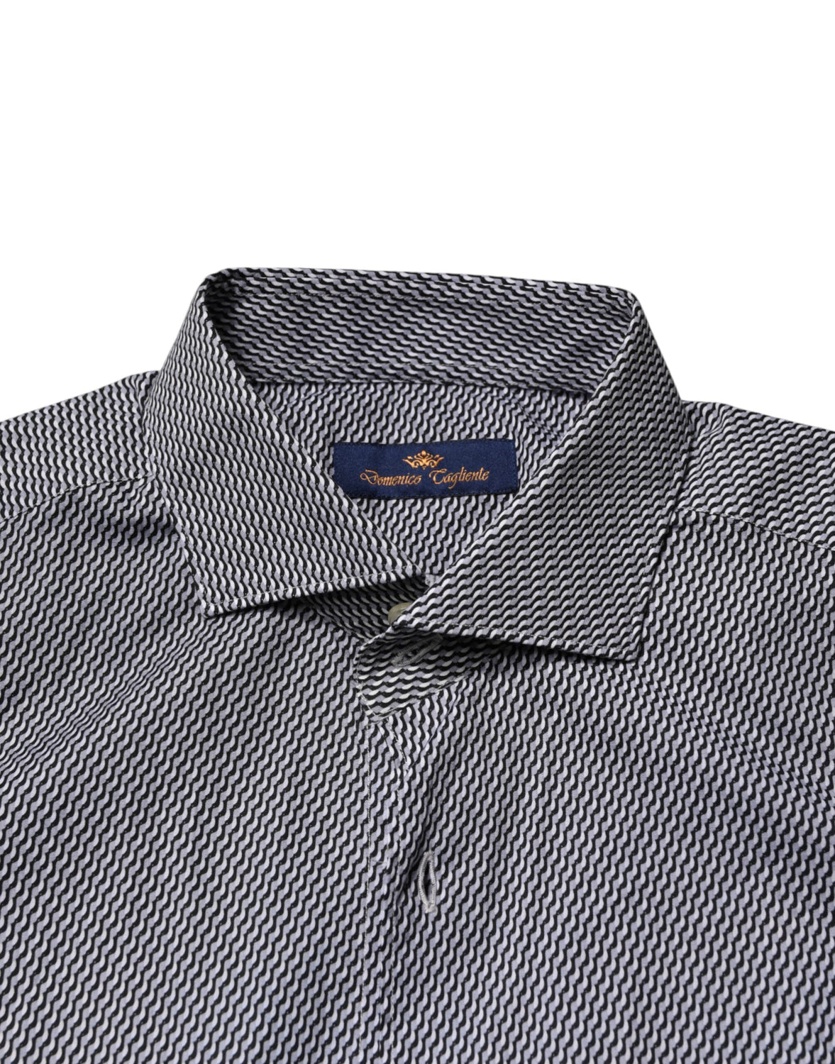 Gray Patterned Long Sleeves Dress Shirt