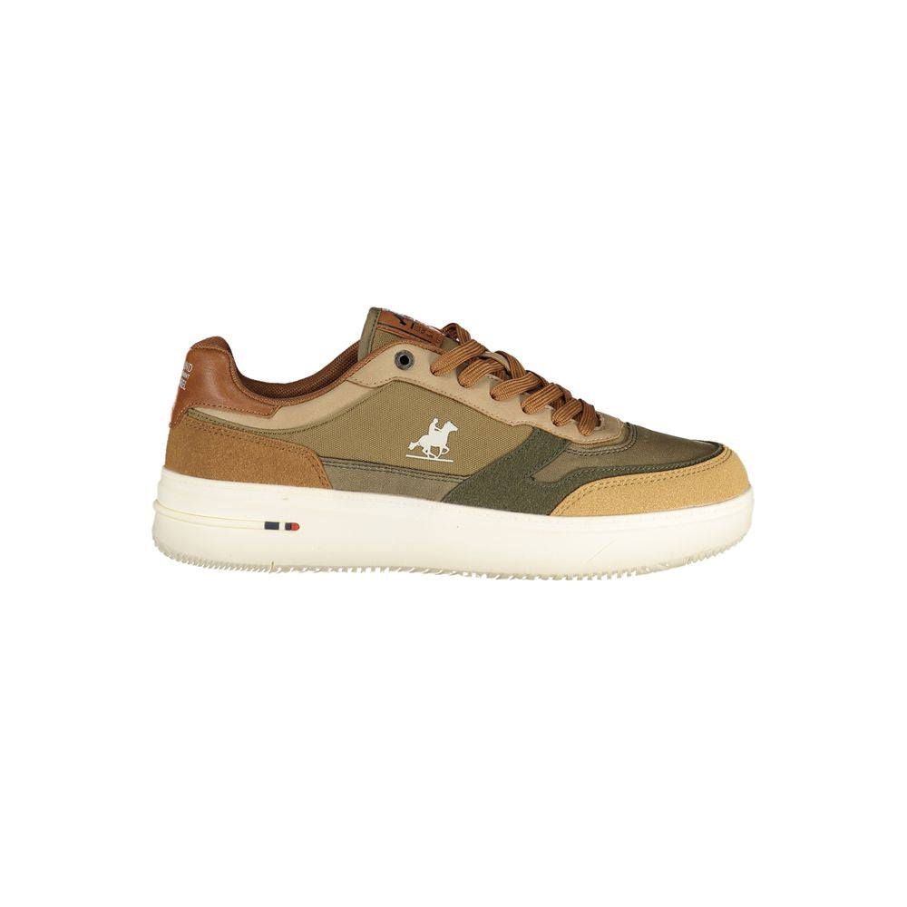 Beige Polyurethane Men Sneaker