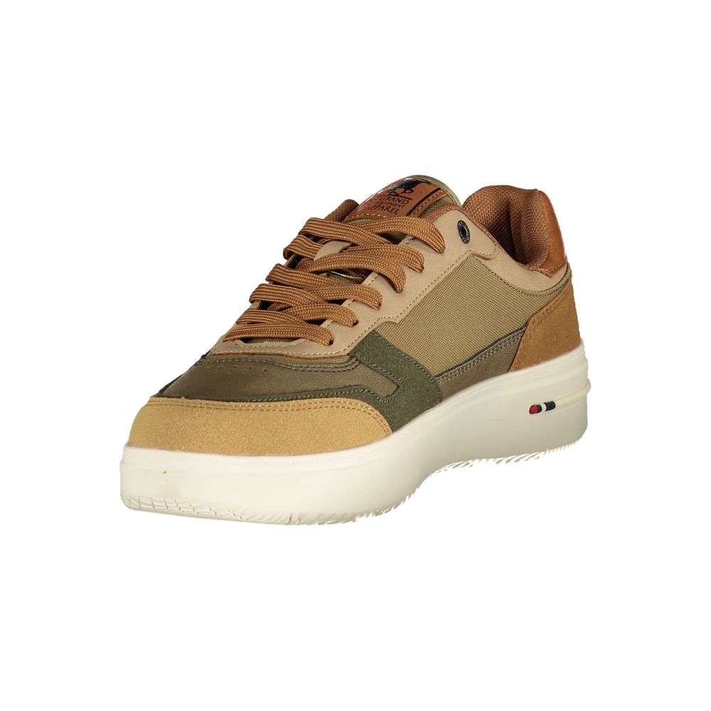 Beige Polyurethane Men Sneaker